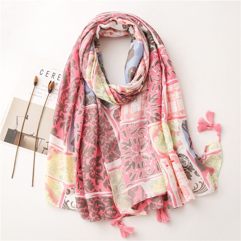 Hot Selling Fashion Thickened Satin Scarf Sunscreen Shawl