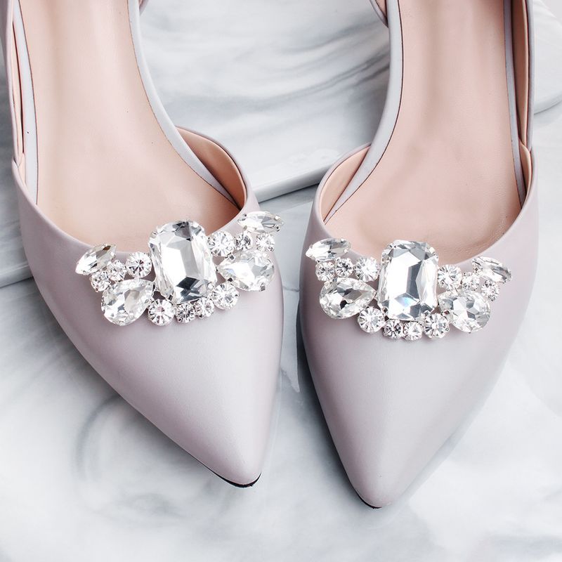 Hot Selling Special-shaped Glass Rhinestone Shoe Buckle Wedding Shoes Flower Diy Shoe Accessories