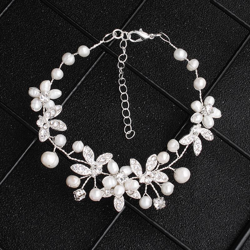 Daily Versatile New Handmade Diamond Freshwater Pearl Bridal Bridesmaid Jewelry Bracelet