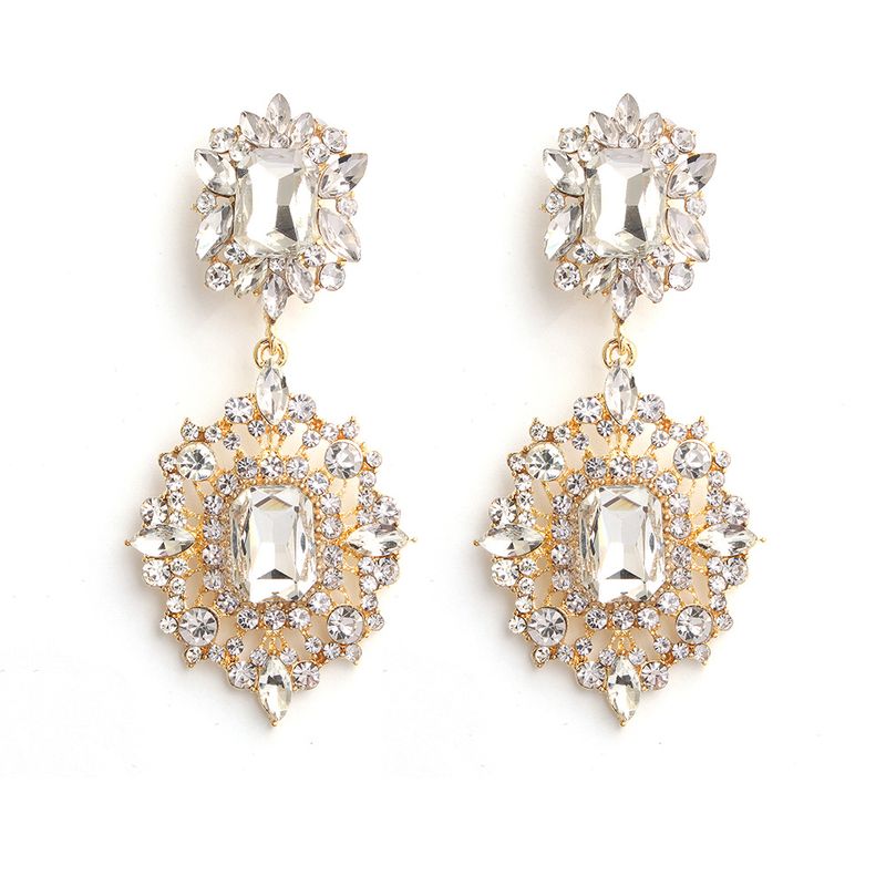 Europe And America Creative Exaggerated Earrings  Popular Alloy Jeweled Earrings Ins Style Earrings Factory Direct Sales Earrings