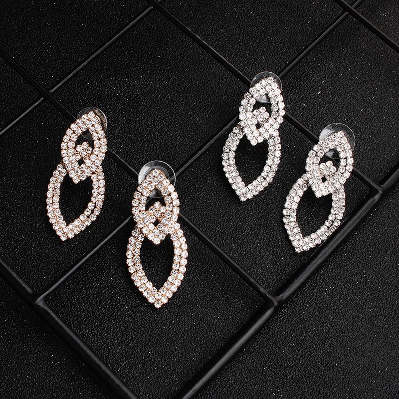 Fashion New Simple Trend Rhinestone Photo Accessories Alloy Earrings Jewelry