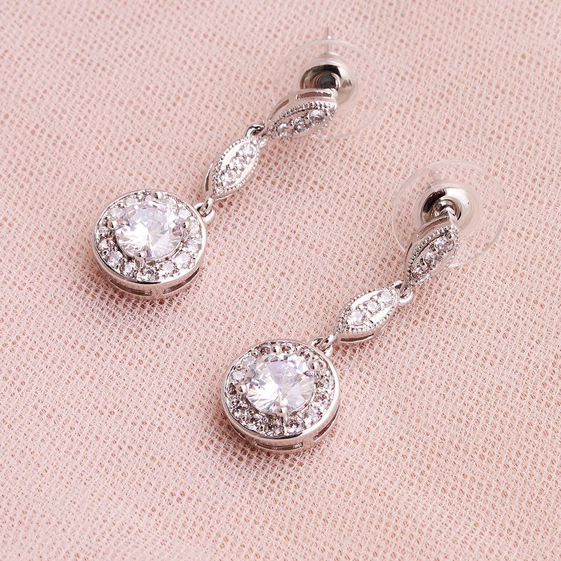 Korean Fashion Zircon Simple New Diamond Earrings For Women Wholesale