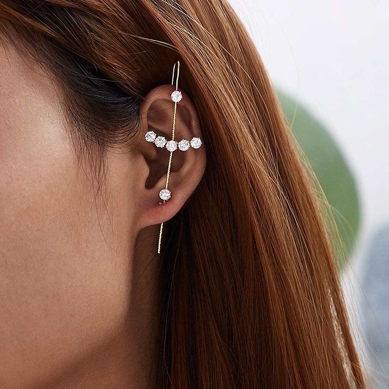 Korean Ornament Fashion Long Earrings Women's Earrings Surrounding Ear Cross-border Hot Stud Earrings