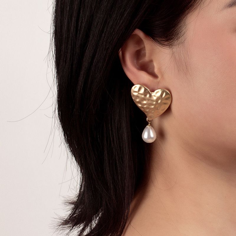 Fashion New Geometric Love Bohemian Fashion Pearl Earrings For Women