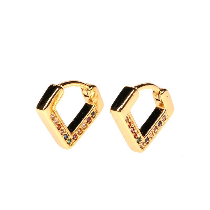 Hot Selling Fashion V-shaped Diamond Earrings Wholesale