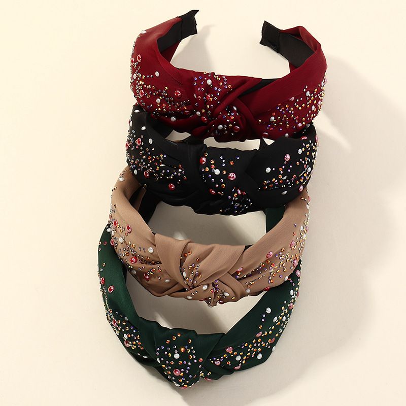 Korean  New Wide-brimmed Solid Color Fabric Headband