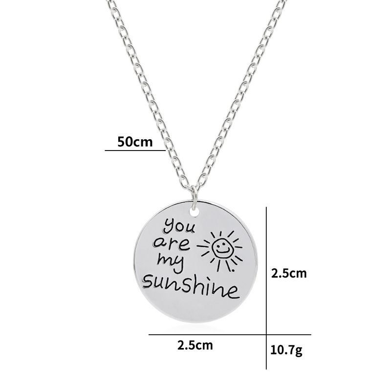 Hot Selling Fashion Letter Smiley Face Necklace Clavicle Chain Wholesale