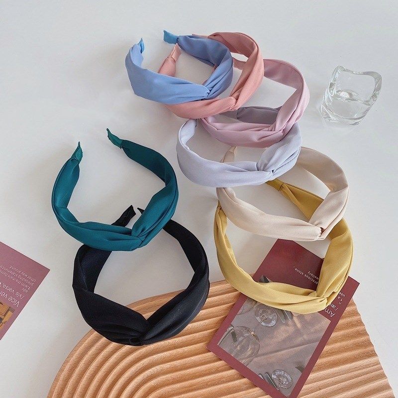 Hot Selling Fashion Solid Color Thin Side Cross Headband