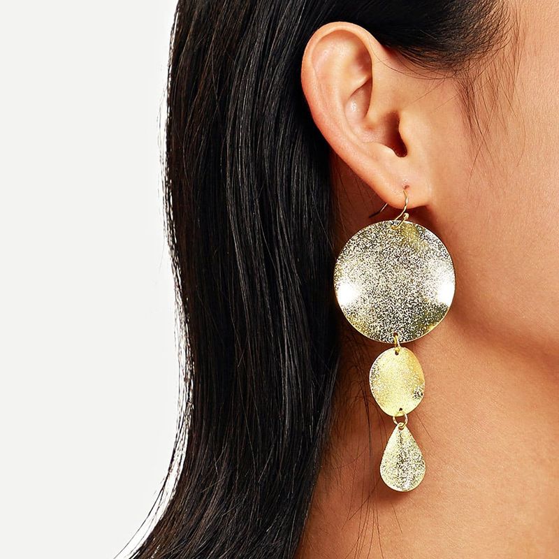 Cercle Exagéré Boucles D&#39;oreilles Sauvages Coréennes Simples À La Mode