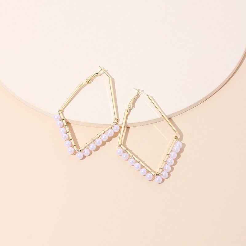 Nouvelles Boucles D&#39;oreilles En Perles Enveloppantes Faites À La Main Pour Femmes