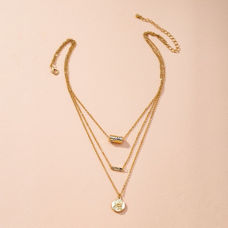 New Simple Multi-layer Human  Necklace