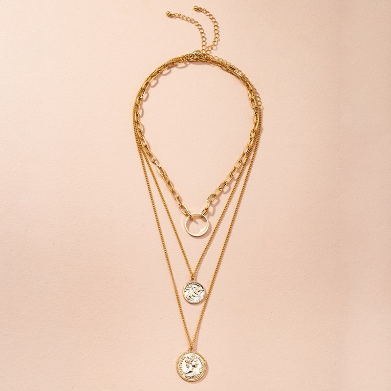 Fashion Alloy  Retro Simple Three-piece Clavicle Necklace