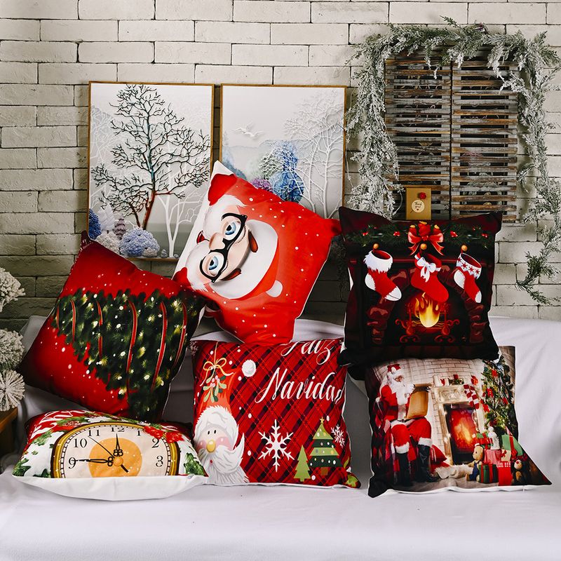 New Christmas Ornaments Creative Flannel Pillowcase