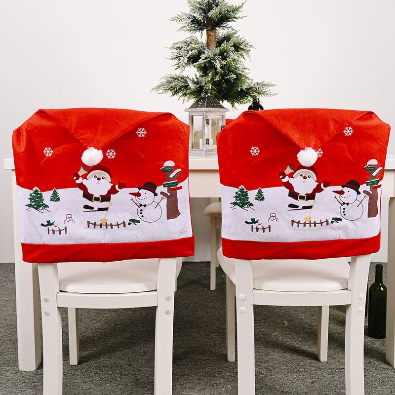 Christmas Decorations Creative Non-woven Old Man Snowman Chair Cover