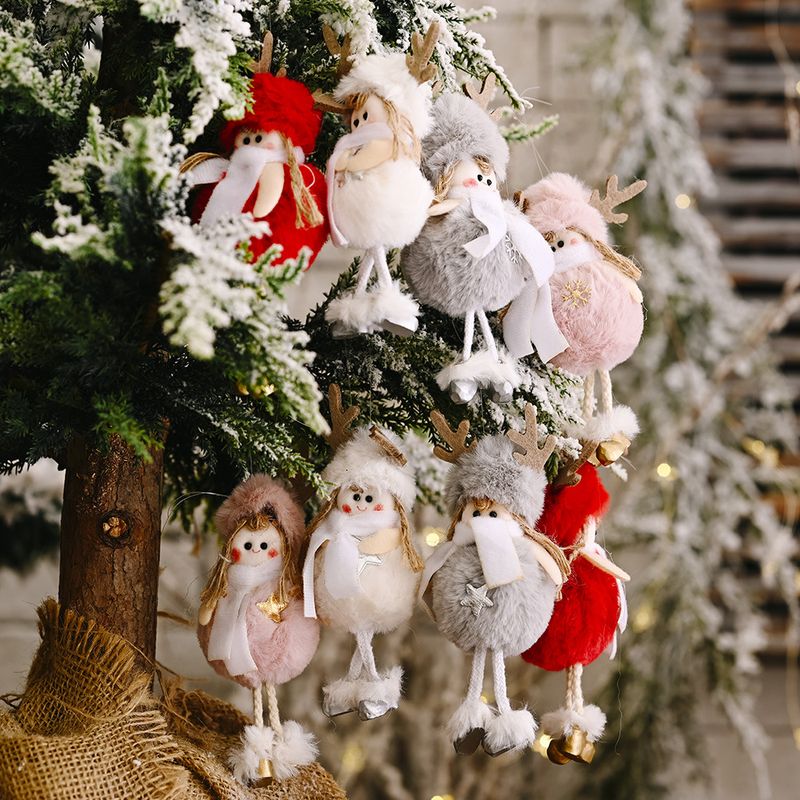 Christmas Decoration Supplies Plush Antlers Girl Pendant Creative New Plush Pendant