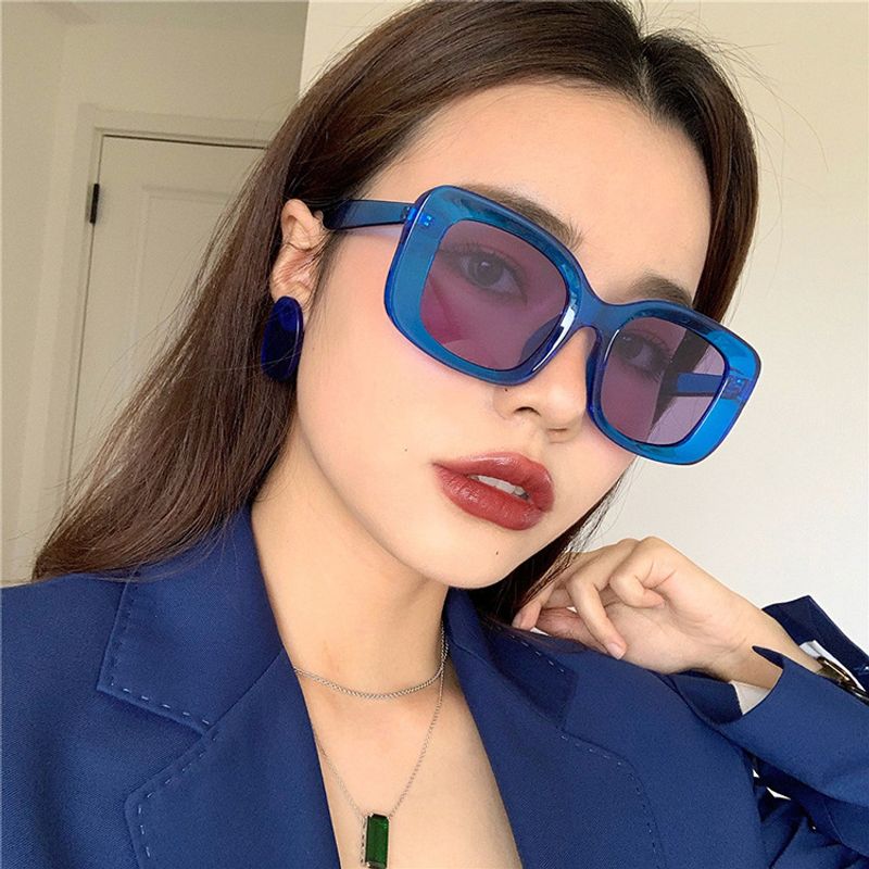 Square Sunglasses Ladies Sunglasses Retro Blue Sunglasses