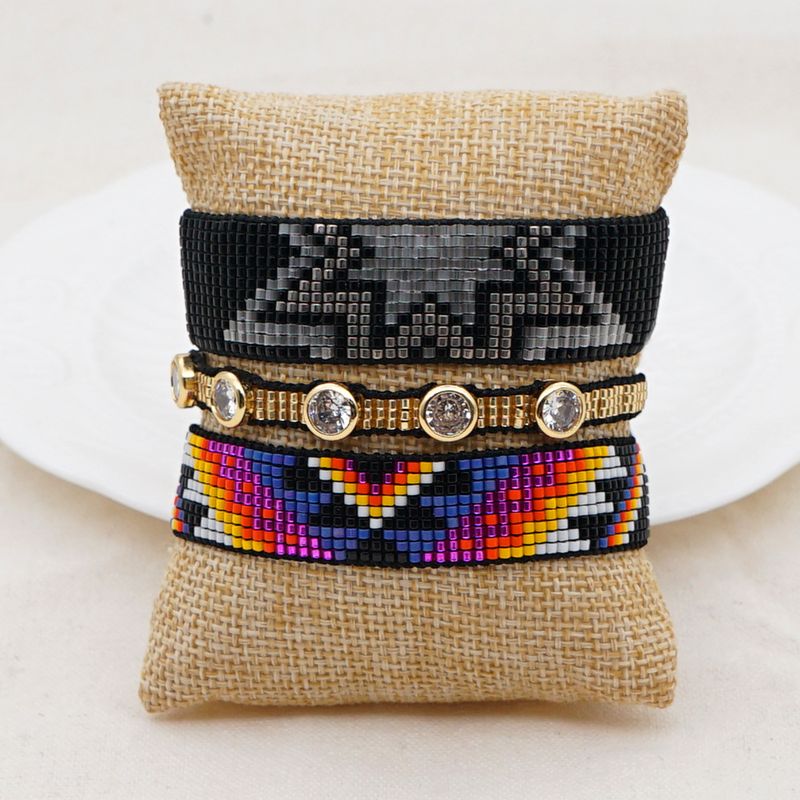 Hot Selling Fashion Rice Beads Woven Handmade Geometric Bracelet Wholesale