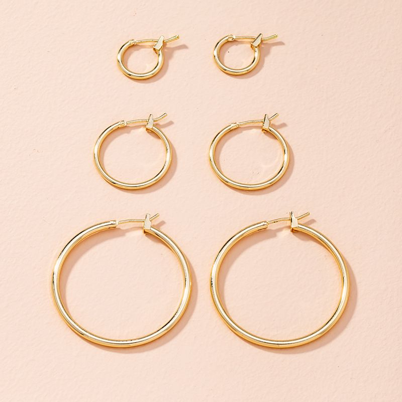 New Trendy Big Hoop Fashion Exaggerated Earrings For Women Hot-saling Wholesale