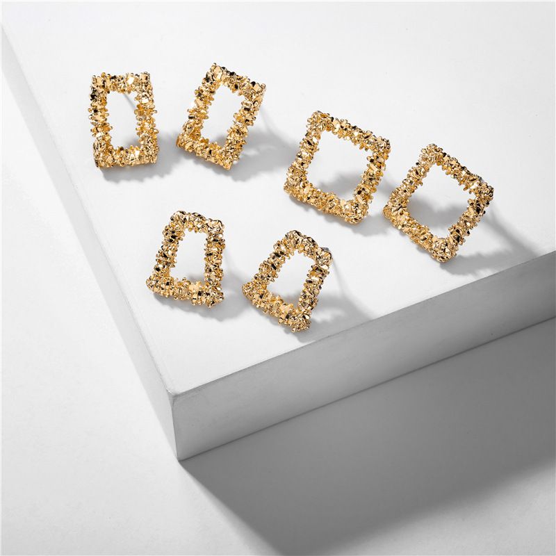 Fashion New Environmentally Friendly Alloy 3 Pairs Geometric Earring Set