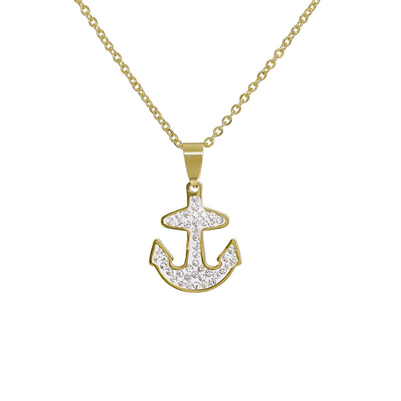 Fashion New Stainless Steel Anchor Pendant Necklace For Women