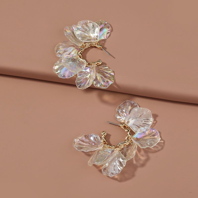 Mori Serie Blütenblatt Blumen Einfache Lange Perle Quaste Ohrringe