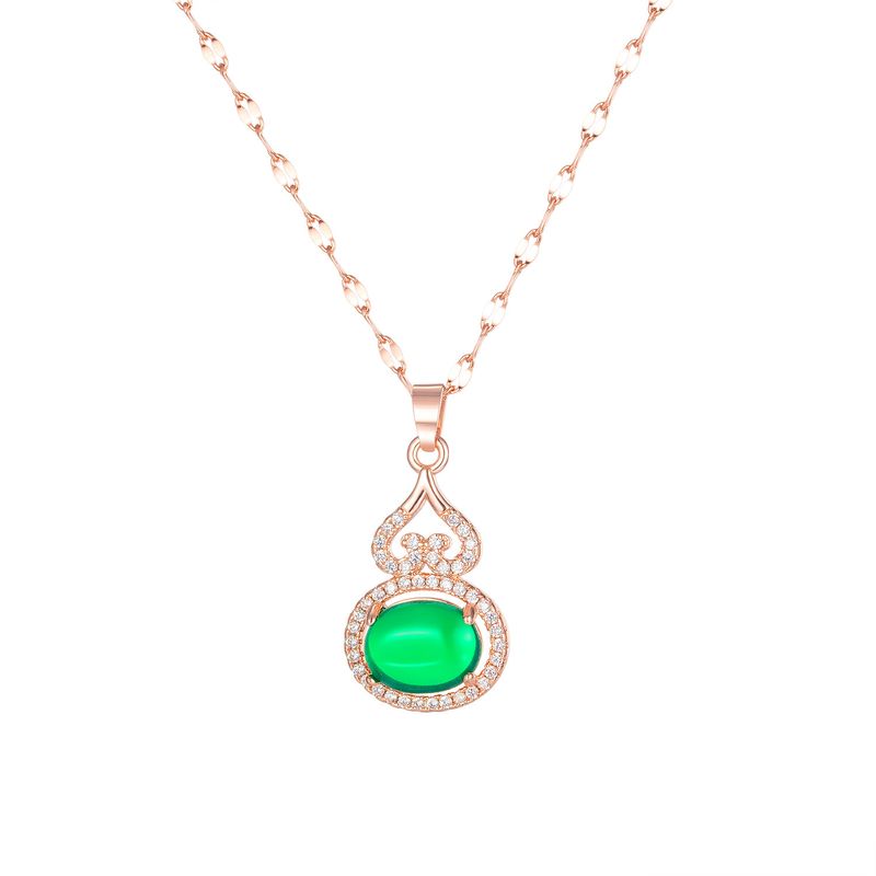 Korean Popular Cute Diamond-studded Gourd Jewelry Necklace Wholesale