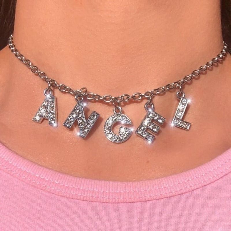 Collares Con Letras De Personalidad De Moda