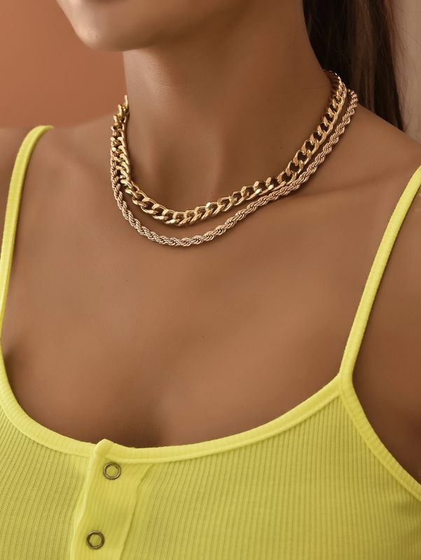 Mode Metall Stil Frauen Halskette Kombination Neue Mode Halskette Großhandel Nihaojewelry