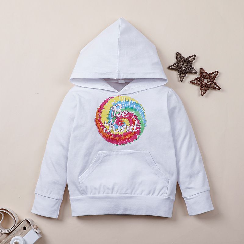 Sudaderas Con Capucha Para Niños De Manga Larga Con Estampado De Letra Con Capucha De Otoño