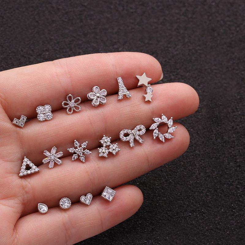 Ear Cartilage Rings & Studs Flower 316 Stainless Steel  Copper