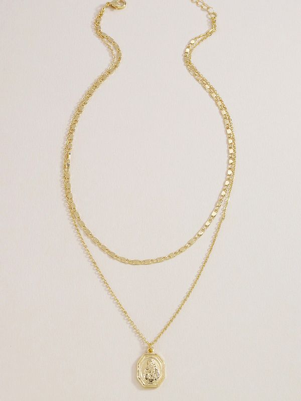 Fashion Double-layer Gold Coin Pendant Women's Necklace Wholesale
