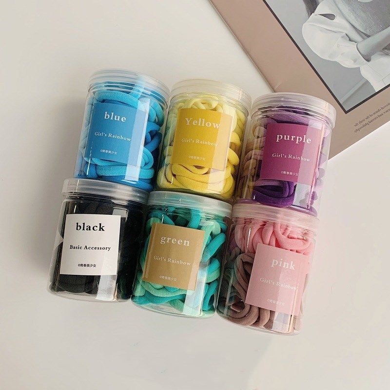 Koreanische Einfache Farbverlauf Boxed Plüsch Handtuch Kreis Box Von Nahtlosen Haarring Set Großhandel