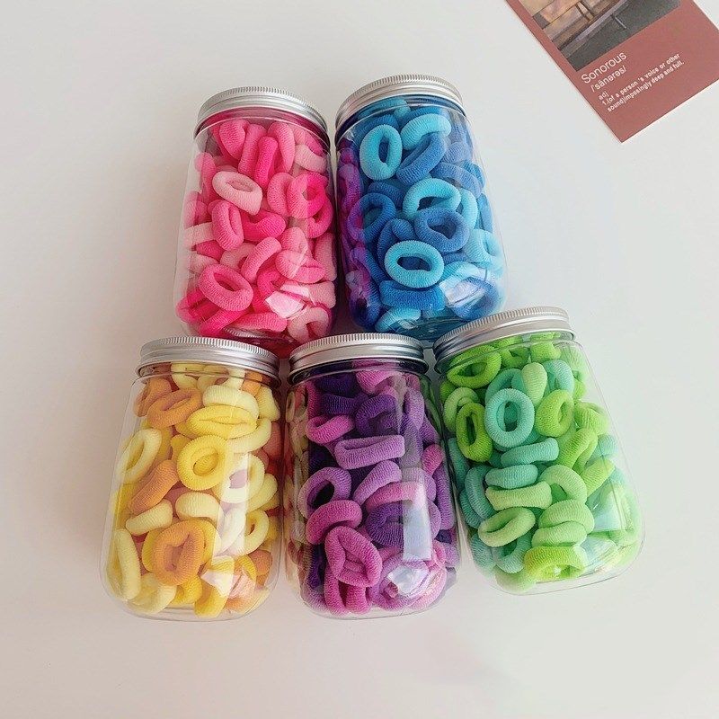 Korean Color Gradient Hair Ring Box Towel Ring Seamless High Elastic Hair Rope Set  Wholesale