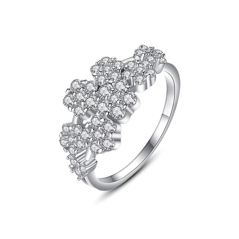 Korean Fashion Simple Flower Diamond   Index Finger Ring Wholesale