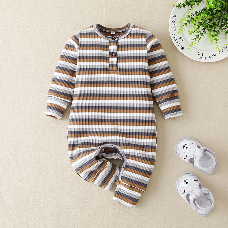 Korean New Baby Fashion One-piece Striped Outing Casual Romper Hot Sale