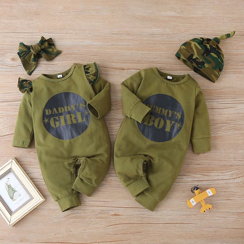 New  Fashion Infant Camouflage One-piece Baby Outing One-piece Clothes Hot-selling