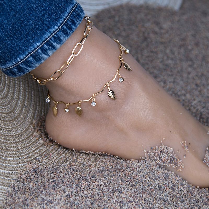 Ethnic Style Rice Bead Flower Anklet Beach Style Simple Bow Leg Chain Wholesale
