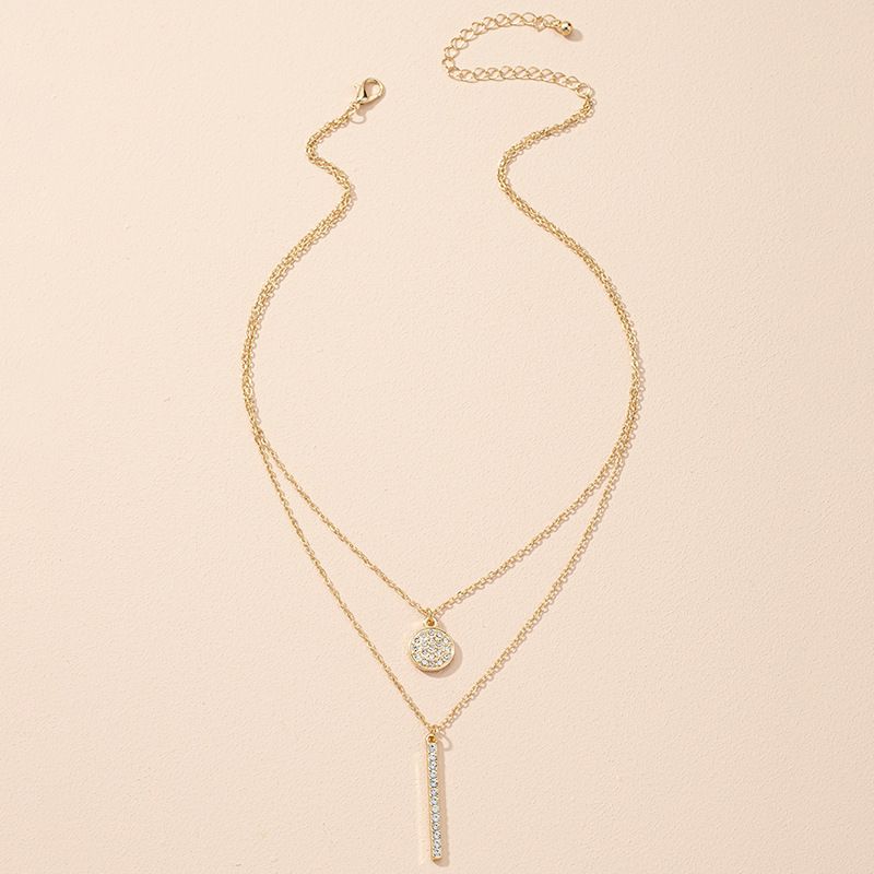 Simple Fashion Diamond-studded Geometric Necklace