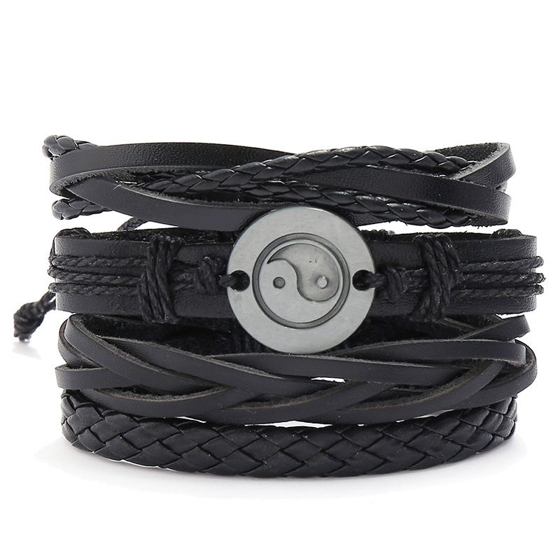 Simple Hand-woven Gossip Leather Bracelet