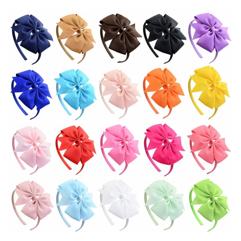 Children's Oblique Fishtail Angle Bowknot Hair Band Set