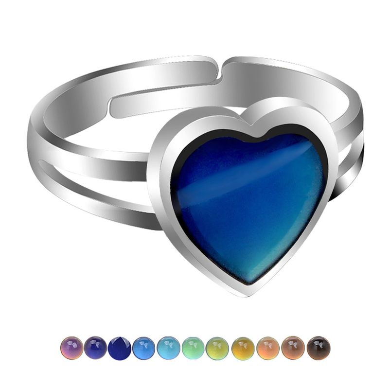 Fashion Heart Color Changing Ring