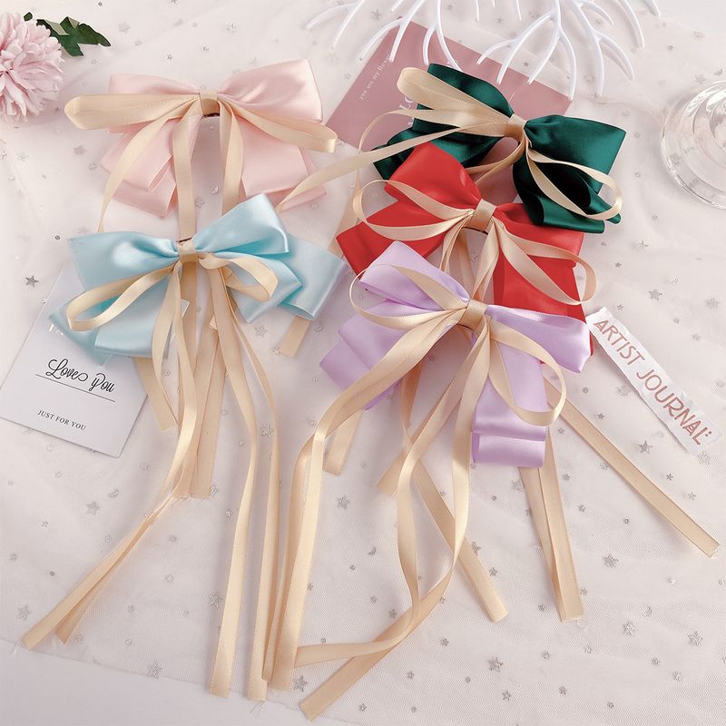 Candy Color Yarn Ribbon Bow Hairpin