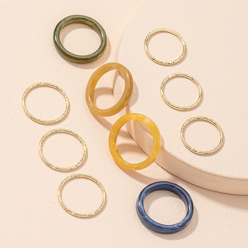 Korean Simple Acrylic Ring Set