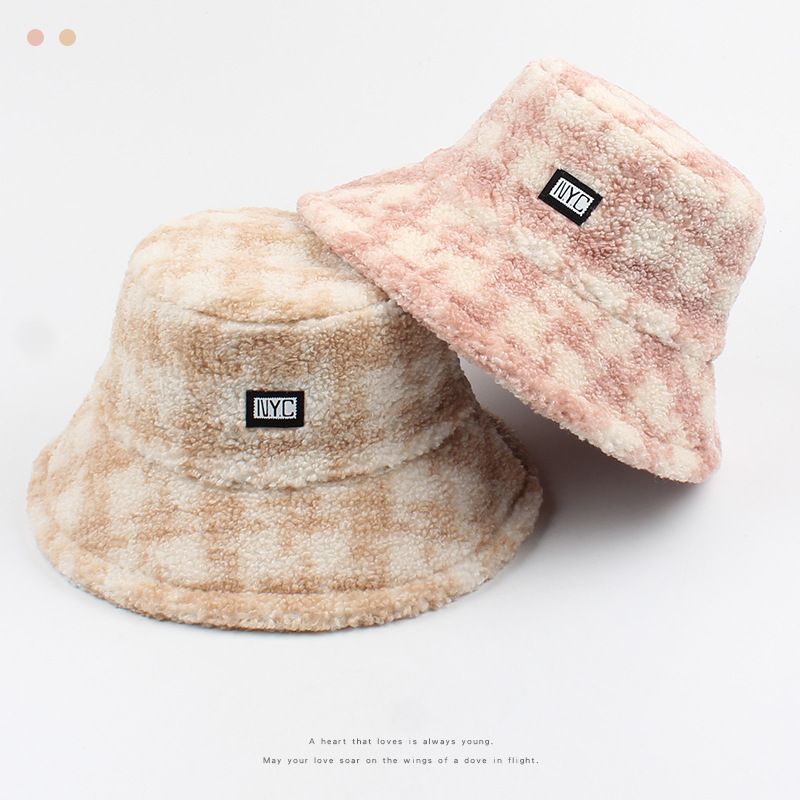 New Lamb Fashion Warm Casual Letter Fisherman Hat