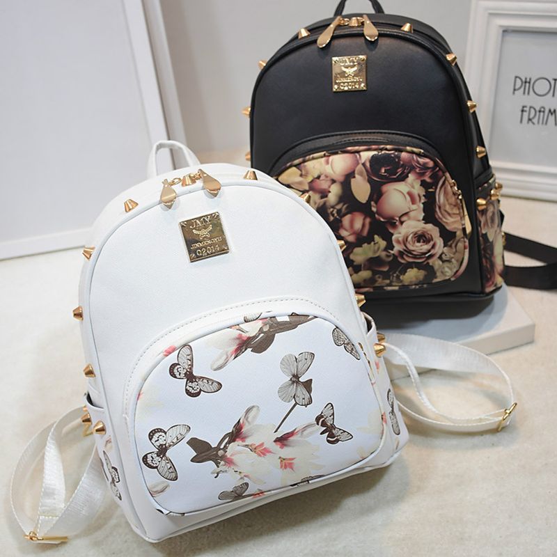 New Fashion Printing Rose Backpack