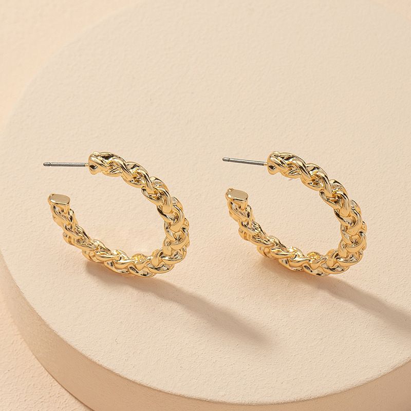 Fashion Alloy C-shaped Earrings
