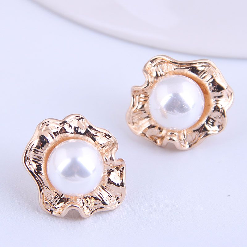 Pendientes De Perlas De Flores Dulces De Moda Coreana