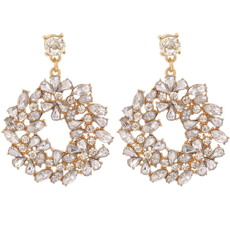 Fashion Snowflake Shaped Diamond Earrings