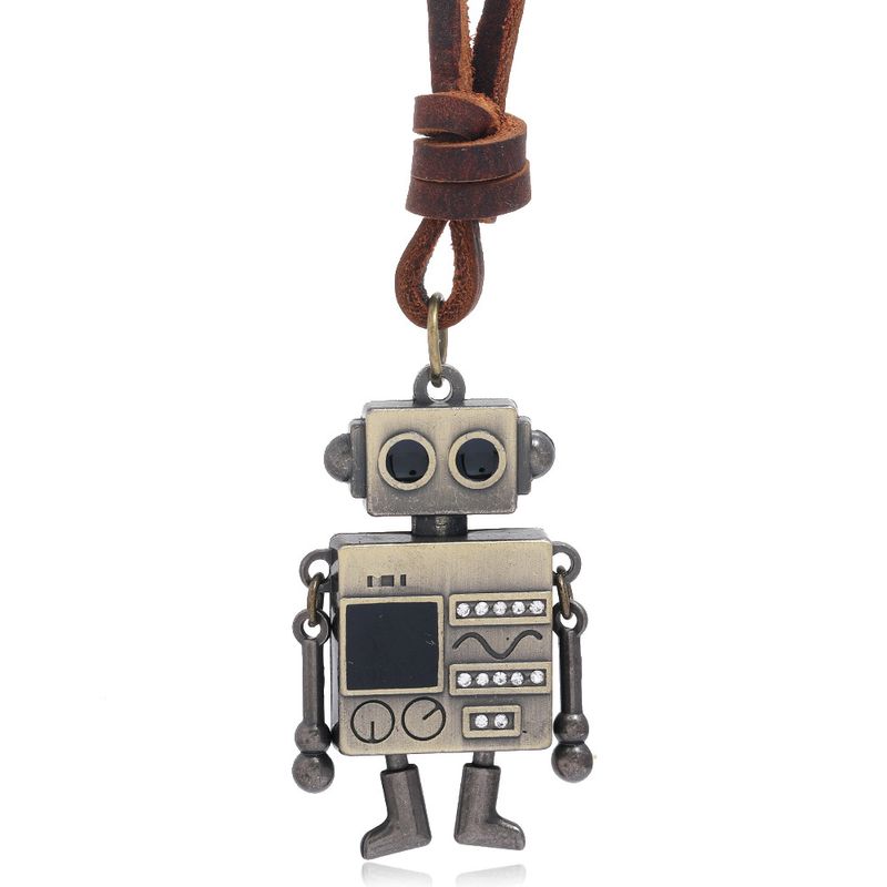 Collier Pendentif Robot De Mode