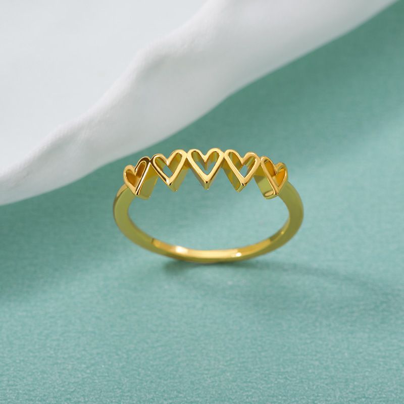New Simple Stainless Steel Heart-shaped Ring